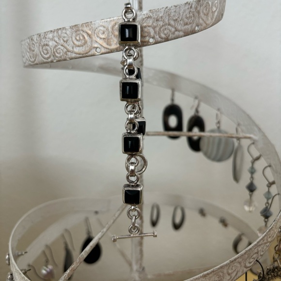 SILPADA Retired Silver Onyx 7” Bracelet - B0568 - Picture 10 of 11